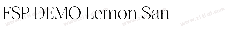 FSP DEMO Lemon San字体转换 FSP DEMO Lemon San字体转换